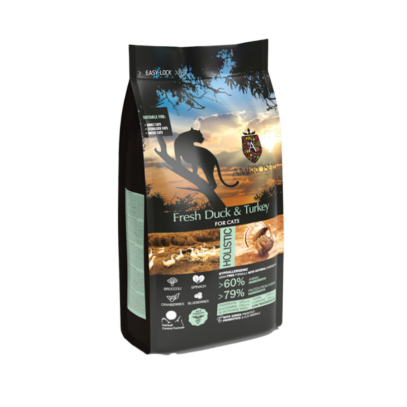 AMBROSIA Adult Sterilised Cat Fresh Duck & Turkey