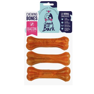 CELEBRATE FRESHNESS Snack N' Bark - Συμπαγές κόκκαλο Bacon | 13cm | 55gr | 3τμχ