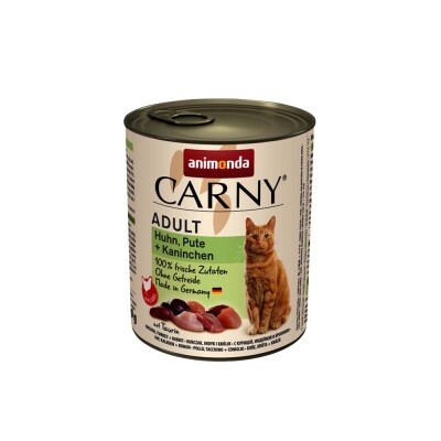 ANIMONDA CARNY Adult Κοτόπουλο, Γαλοπούλα & Κουνέλι 800gr