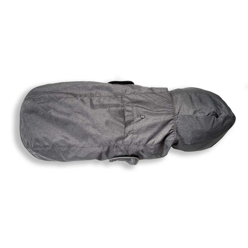 GLEE Jacket γκρι αδιάβροχο με κουκούλα