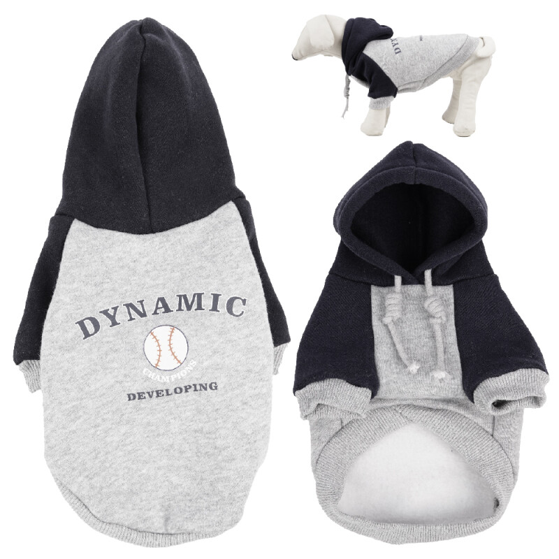 GLEE Φούτερ για σκύλους Dynamic - Γκρι - Μαύρο | Large