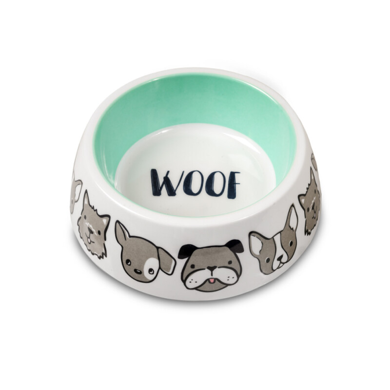 GLEE Μπολ μελαμίνης φαγητού και νερού Woof M 500ml