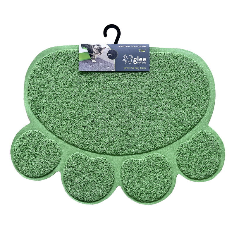 Glee Cat Litter Mat Paw 45x60cm Light Green