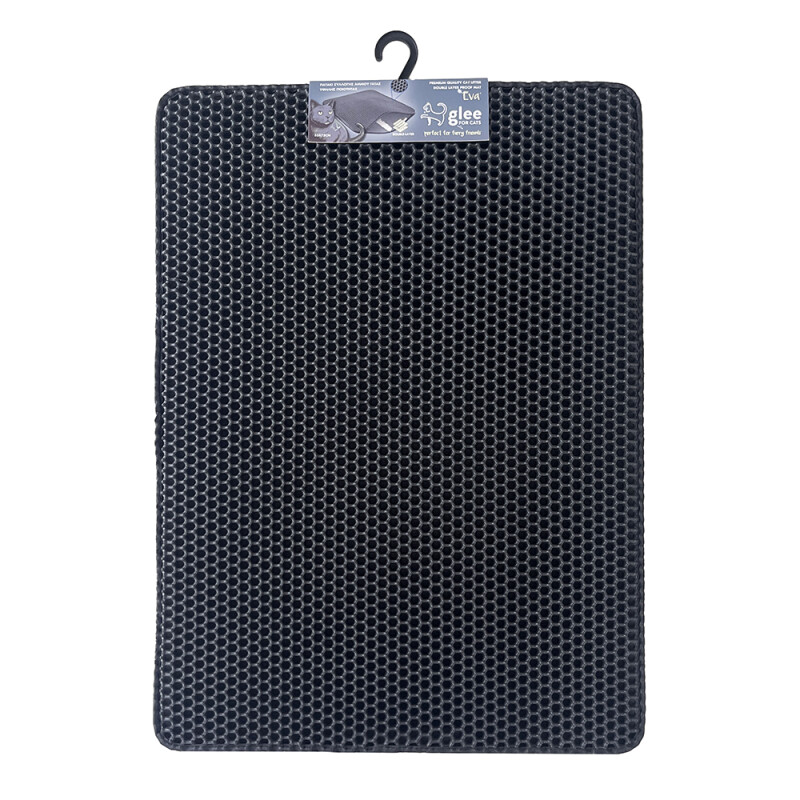 Glee Cat Litter Mat Double Layer Eva 55x75cm Black
