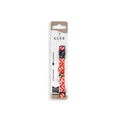 GLEE Περιλαίμιο ιμάντα - Red Zig Zag 10mmx30cm