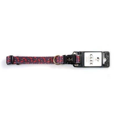 GLEE Περιλαίμιο Ιμάντα ρυθμιζόμενο Red Bones | XS 10mmx20-35cm