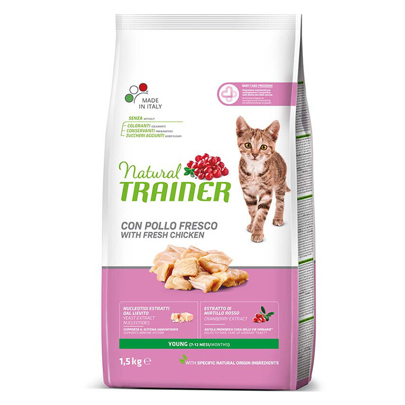 NATURAL TRAINER Young Cat - Fresh Chicken 1,5kg