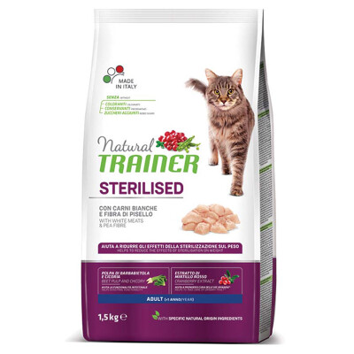 NATURAL TRAINER Adult Sterilised - White Meats