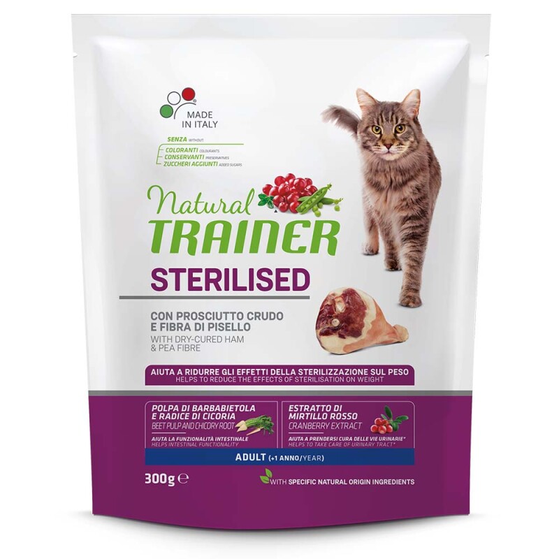 NATURAL TRAINER Adult Sterilised - Prosciutto 300gr