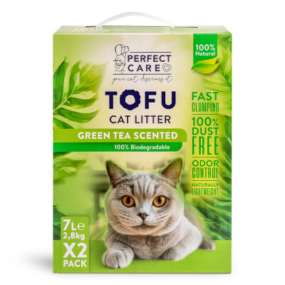 Perfect Care Cat Litter Tofu Green Tea 14L