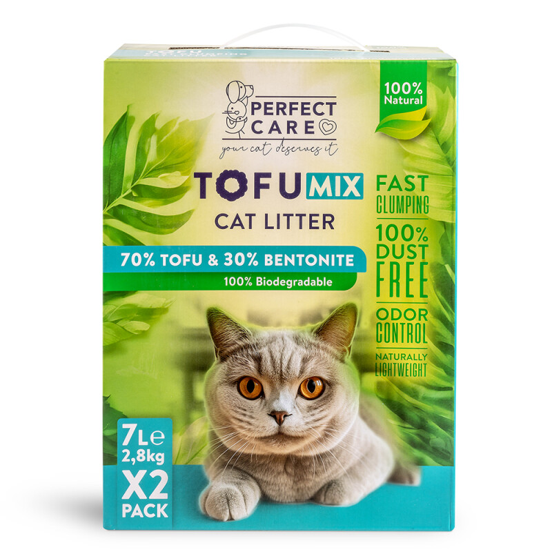 Perfect Care Cat Litter Mix Tofu & Bentonite 14L