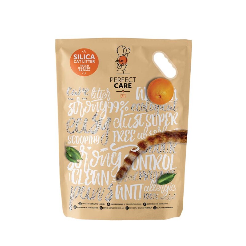 PERFECT CARE SILICA CAT LITTER - Πορτοκάλι