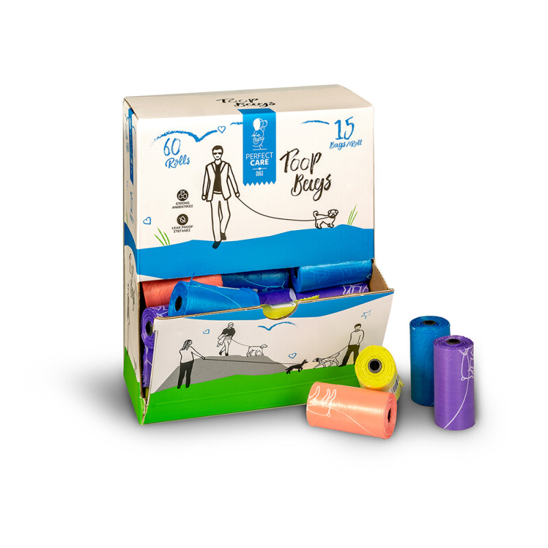 Perfect Care Poop Bags 60 Ρολά Πολύχρωμα
