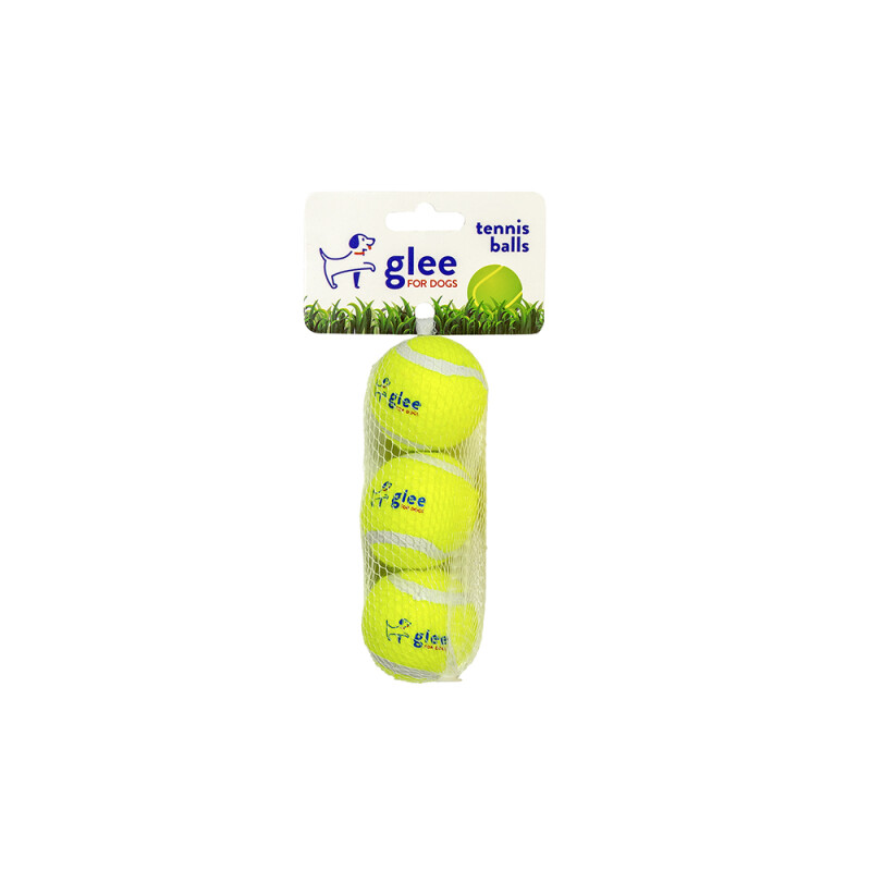 Glee Παιχνίδι Σκύλου Tennis Balls  Κίτρινο 4cm 3τμχ