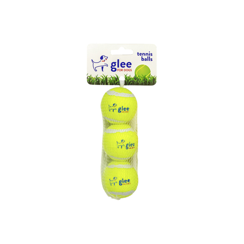 Glee Παιχνίδι Σκύλου Tennis Balls Κίτρινο 5cm 3τμχ