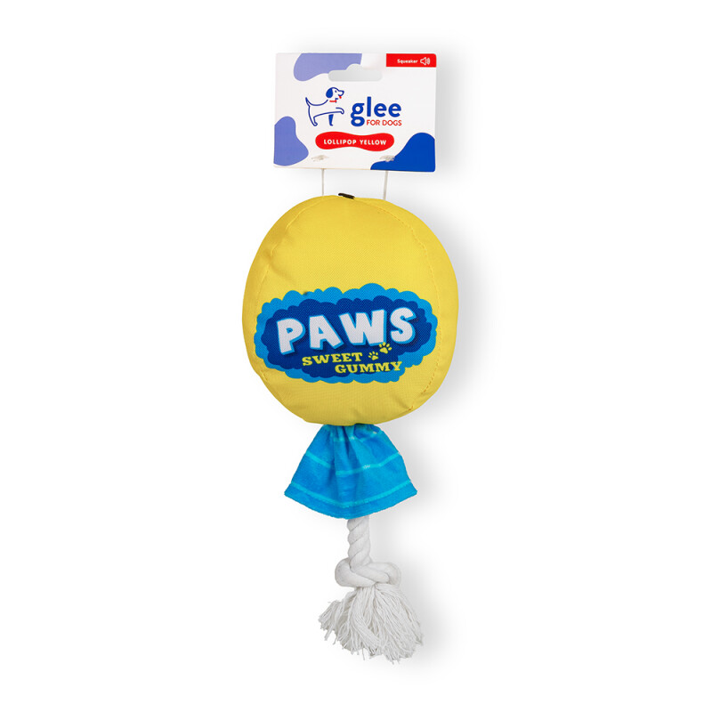 Lollipop Rope Squeaky Yellow