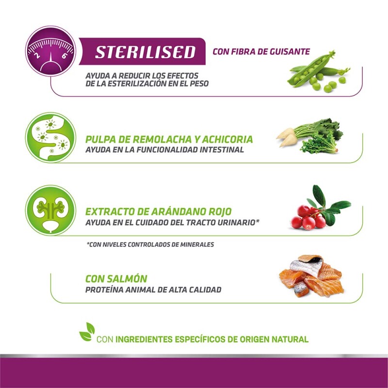 NATURAL TRAINER Adult Sterilised - Salmon 10kg