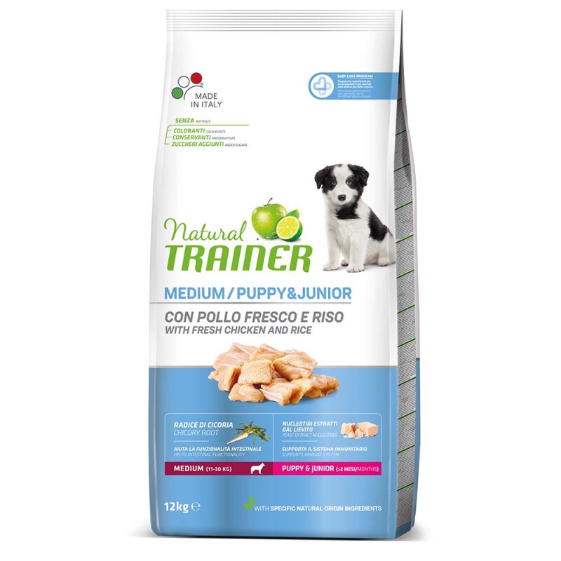 NATURAL TRAINER Medium Puppy & Junior Fresh Chicken
