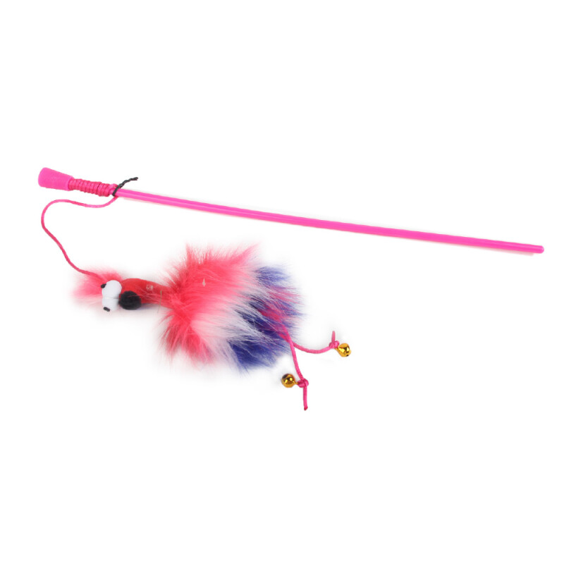 AFP Παιχνίδι Γάτας Furry Ball Bird Wand Κόκκινο