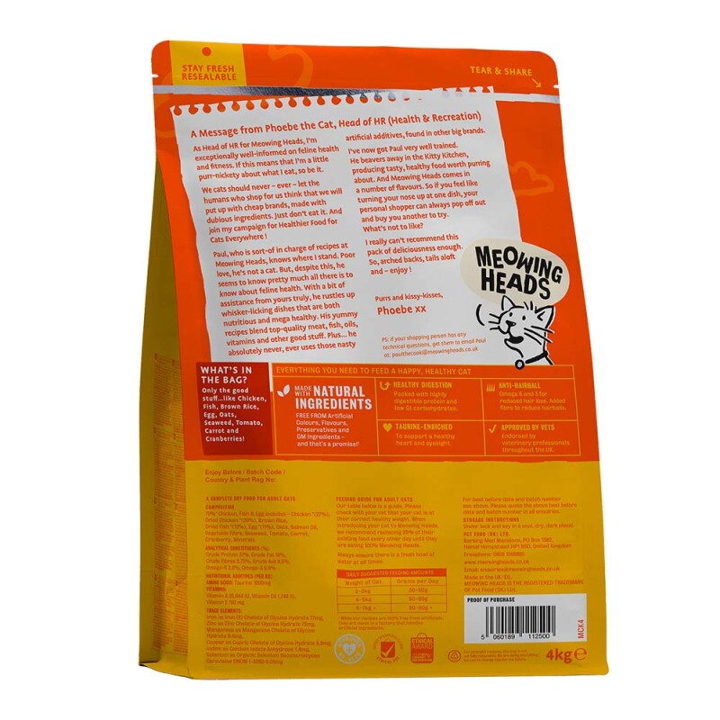 MEOWING HEADS Paw Lickin' Chicken 4kg