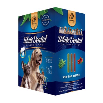 BUSTER Multipack Dental Sticks Nature with Meat - Medium 4x180gr