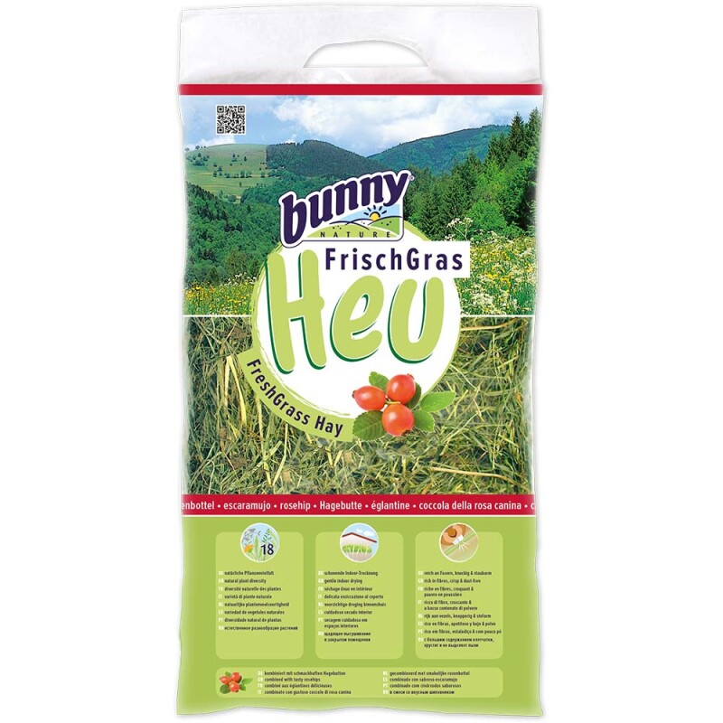 BUNNY FreshGrass Hay Χόρτο με τριαντάφυλλο 500gr