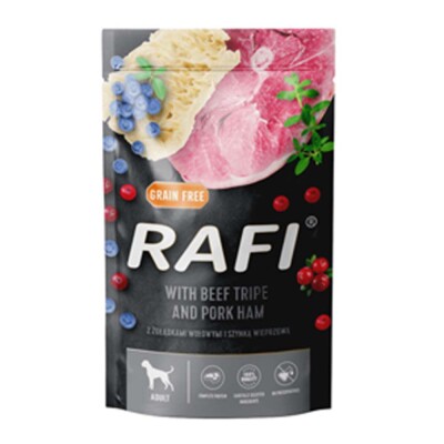 RAFI Adult Εντόσθια Βοδινού, Χοιρινό, Blueberry & Cranberry 500gr