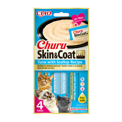 INABA Churu Skin & Coat Τόνος & Χτένια 56gr