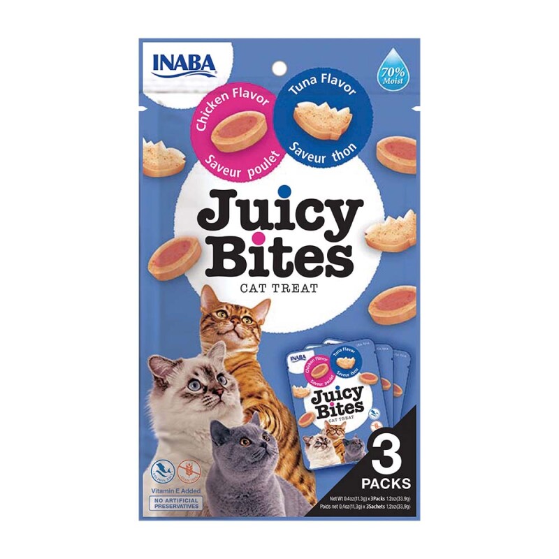 INABA Juicy Bites Τόνος & Κοτόπουλο 34gr