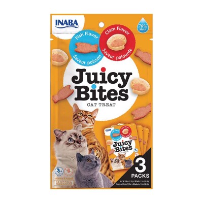 INABA Juicy Bites Ψάρι & Αχιβάδα 34gr