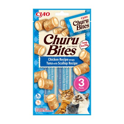 INABA Churu Bites Κοτόπουλο, Τόνος & Χτένια 30gr
