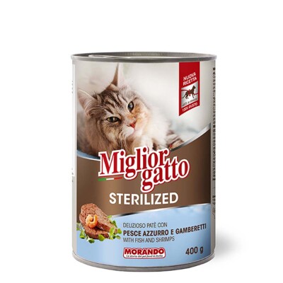 MORANDO Miglior Gatto Sterilized Ψάρι & Γαρίδες 400gr