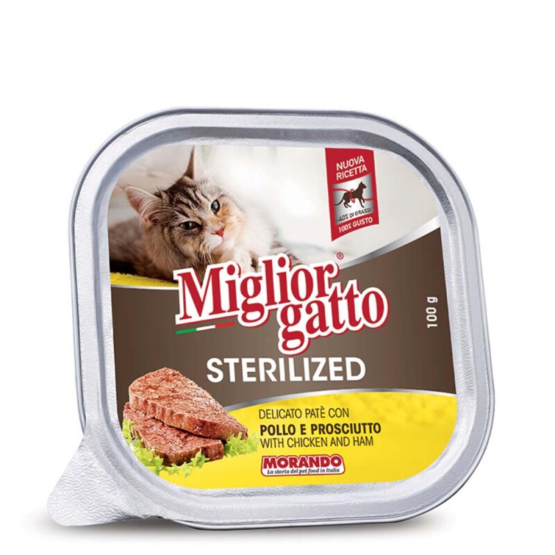 MORANDO Miglior Gatto Sterilised Κοτόπουλο & Προσούτο 100gr