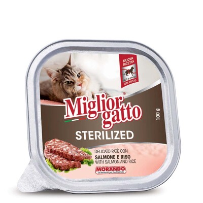 MORANDO Miglior Gatto Sterilised Σολομός & Ρύζι 100gr