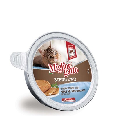 MORANDO Miglior Gatto Sterilised Ψάρι 85gr