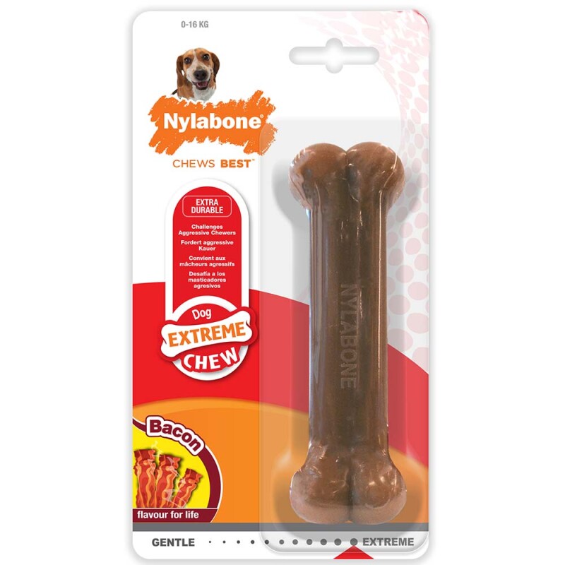 NYLABONE Dura Chew - Bacon Bone X-Small