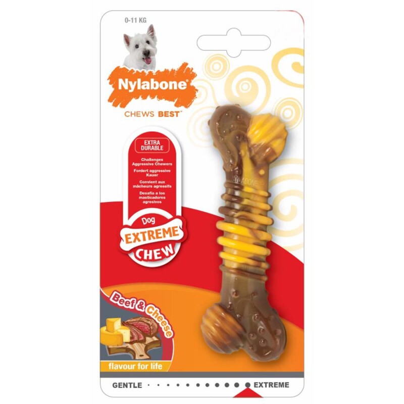 NYLABONE Extreme Chew Texture Bone - Steak & Cheese X-Large