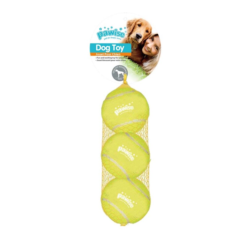 PW Παιχνίδι Σκύλου Squeaky Tennis Ball (3τμχ)