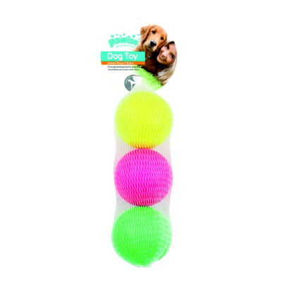 PW Παιχνίδι Σκύλου Sponge Ball (3τμχ) Neon
