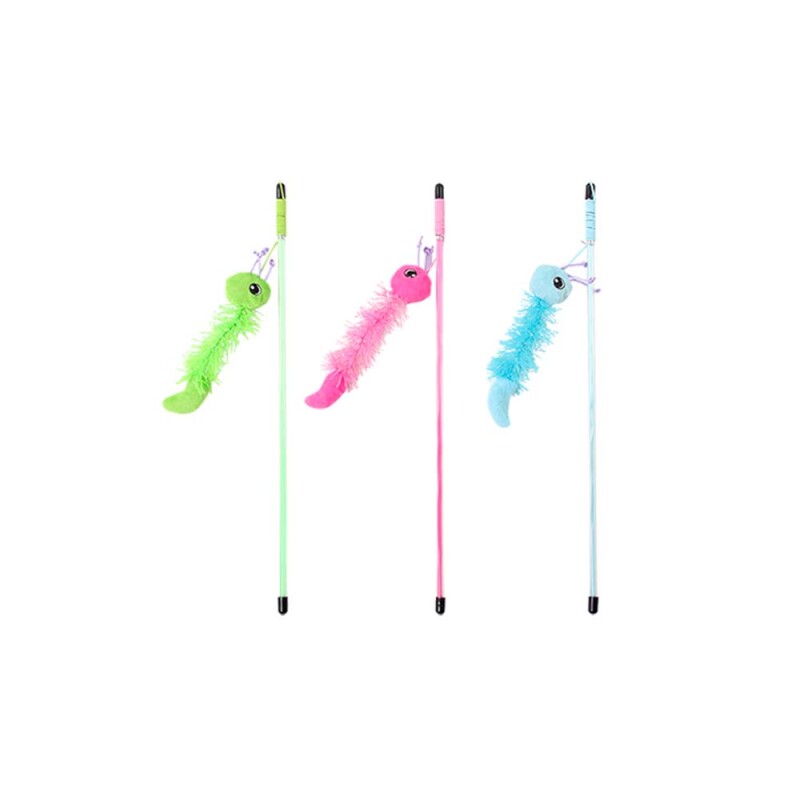 PAWISE Cat Teaser Wand Caterpillar (1x48τμχ) 45cm