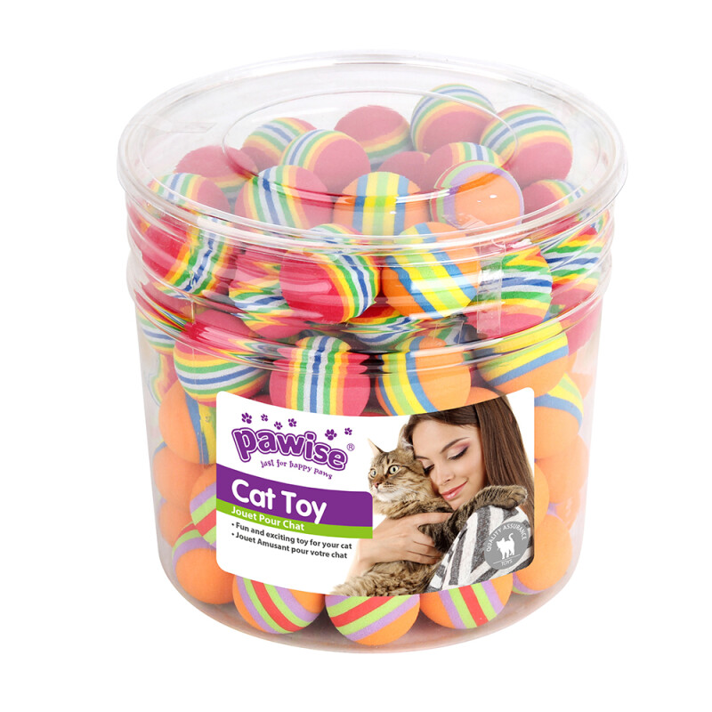 PW Παιχνίδι Γάτας Μπαλάκια Rainbow Foam (1x90τμχ)