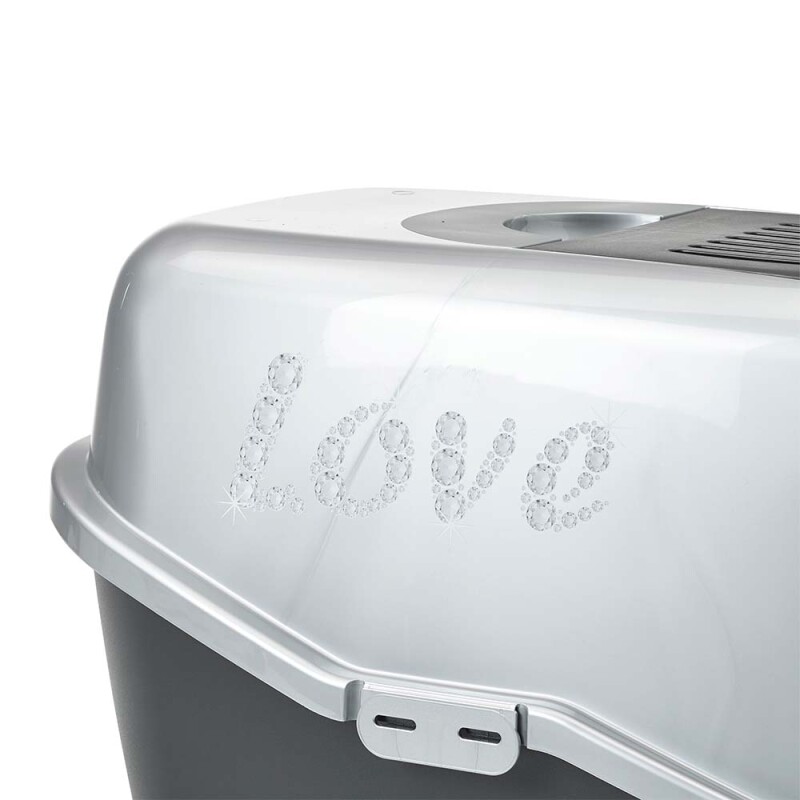 SAVIC Nestor Impression Love Ασημί-Μαύρο | 56x39x38,5cm