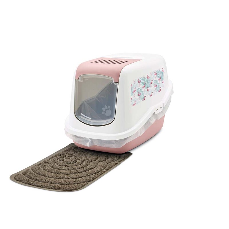 SAVIC Nestor Impression Flamingo Λευκό-Ροζ | 56x39x38,5cm