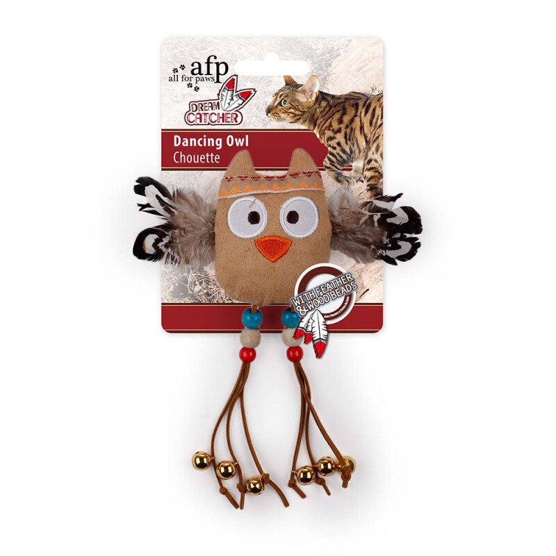 AFP Παιχνίδι Γάτας Dancing Owl Καφέ / Μπέζ / Εκρού