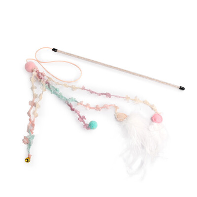 AFP Cat Toy Knotty Habit Long Butterfly Wand Pink