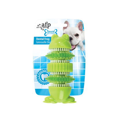 AFP Dog Toy Oral Care Chew Dental Frog