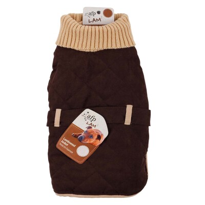 AFP Lambswoold Turtleneck Jacket - Καφέ