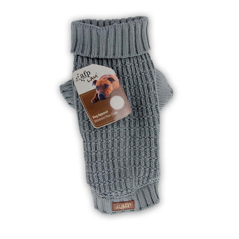 AFP Lambswool Fisheran Πουλόβερ Γκρί Xxl