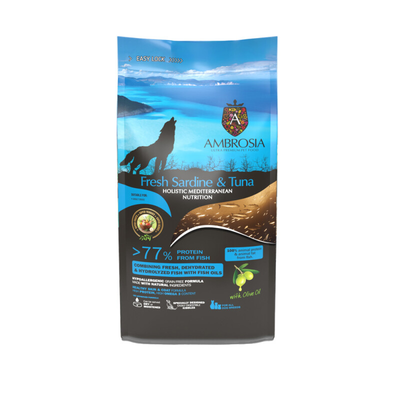 Ambrosia Mediterranean Diet Adult Fresh Sardine & Tuna 1,5kg