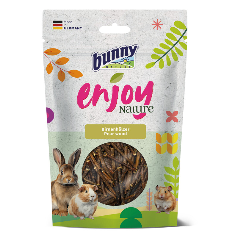 BUNNY Enjoy Nature Nibble Fun - με ξύλο αχλαδιάς 6x100gr